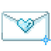 LINE：kawaii pixelart Emoji [light blue] ​​​