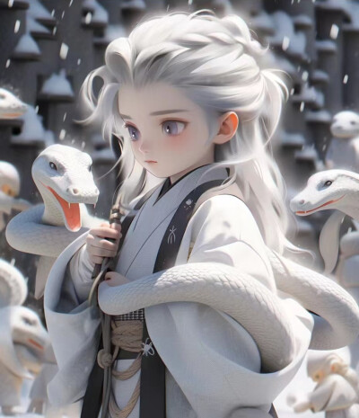 可爱动漫头像-相柳 原作者mepro