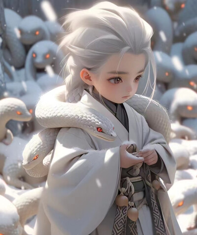 可爱动漫头像-相柳 原作者mepro