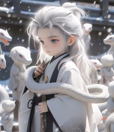 可爱动漫头像-相柳 原作者mepro