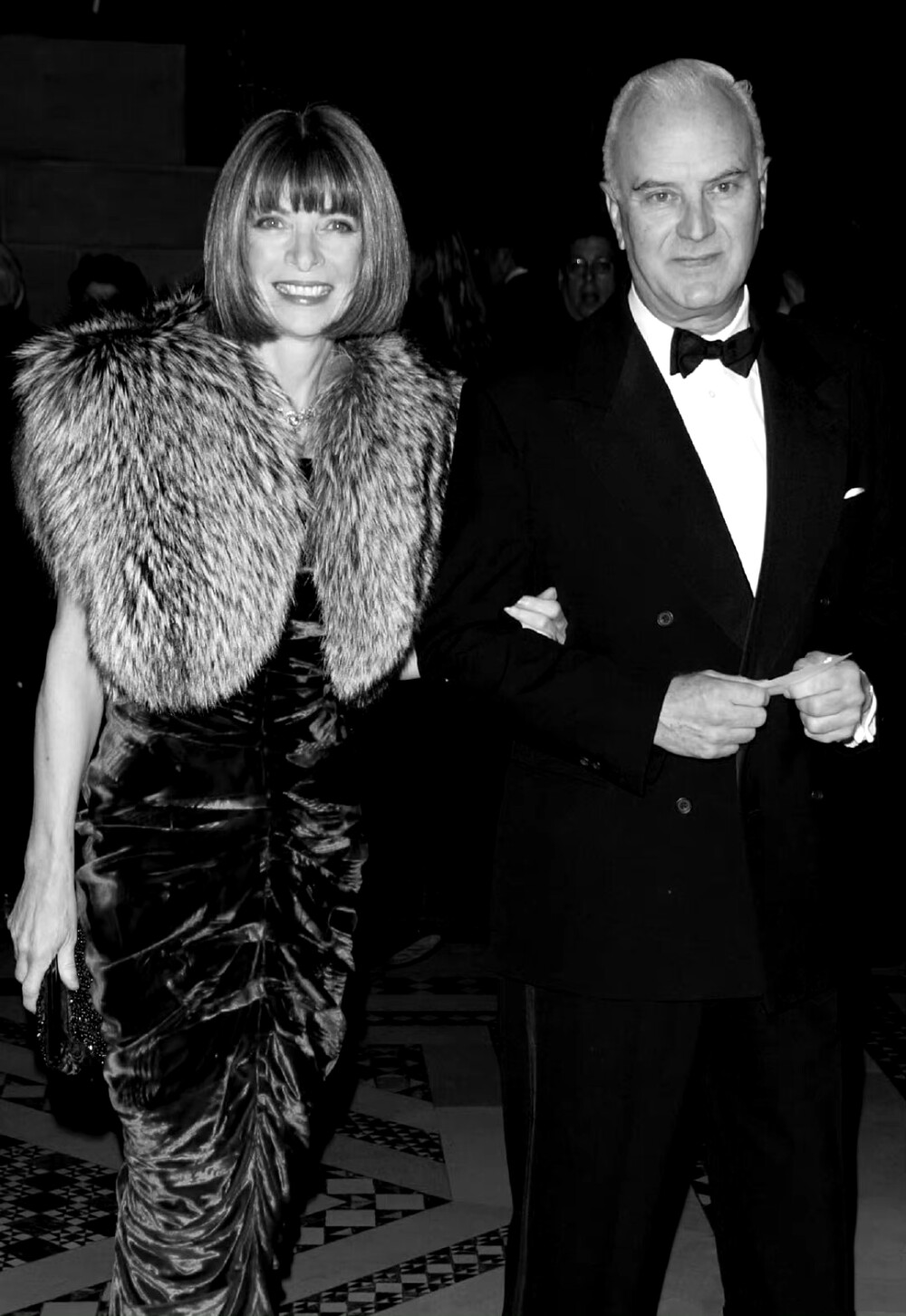 穿皮草的Anna Wintour