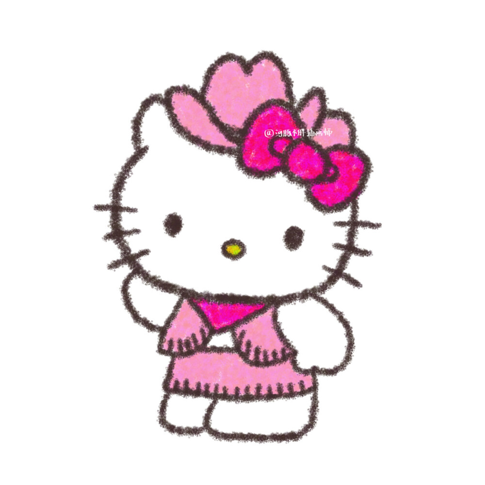 Hello Kitty风格手绘头像
cr 河豚不胖插画师