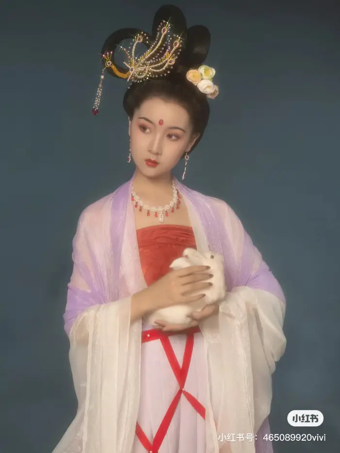 柘植 美人像 嫦娥 Unbekannt_-