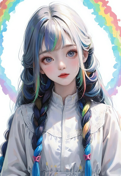 彩虹少女系列AI美图，唯美