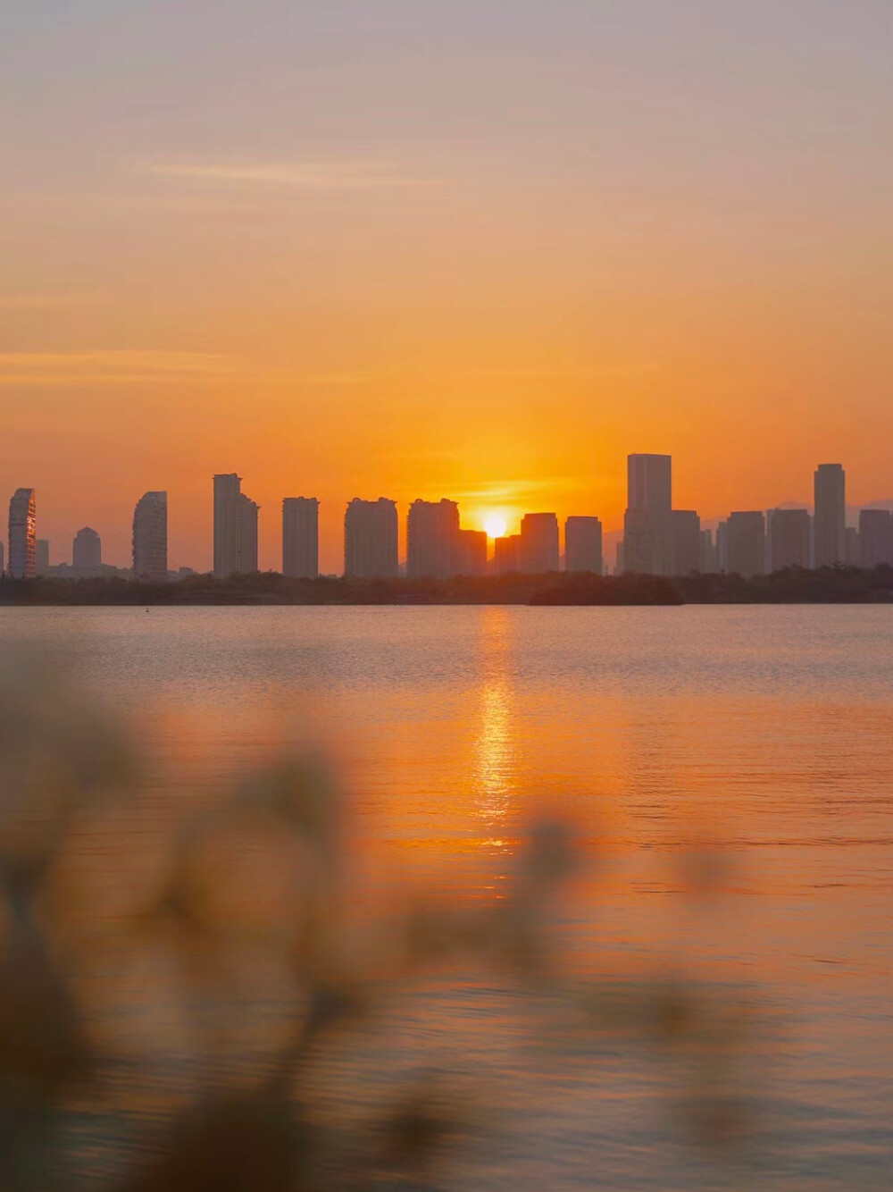 ゛看白云翻卷又散去 夕阳洒落一地
