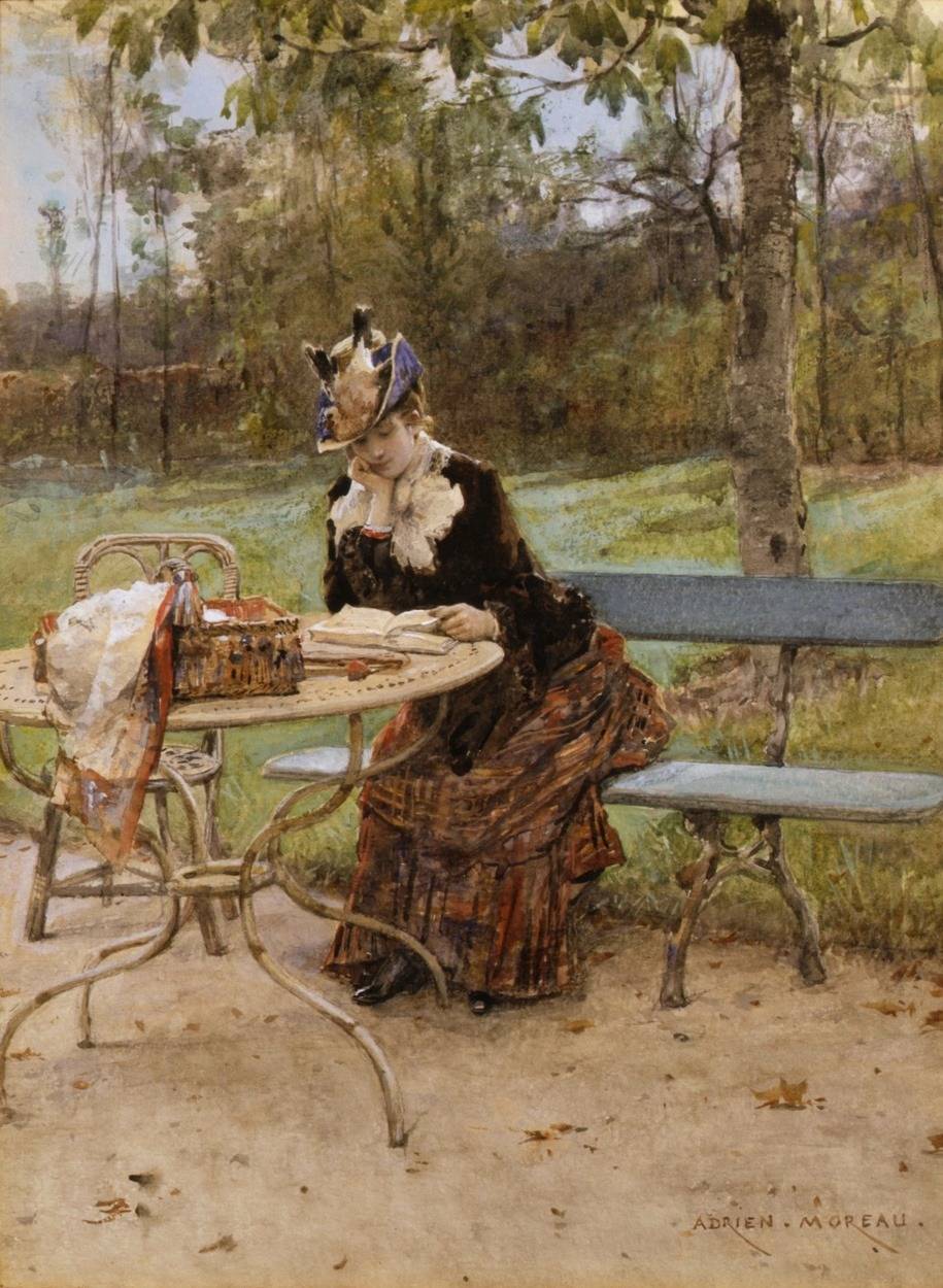 法国艺术家，阿德里安·莫罗Adrien Moreau  French, （1843-1906）绘画作品欣赏。