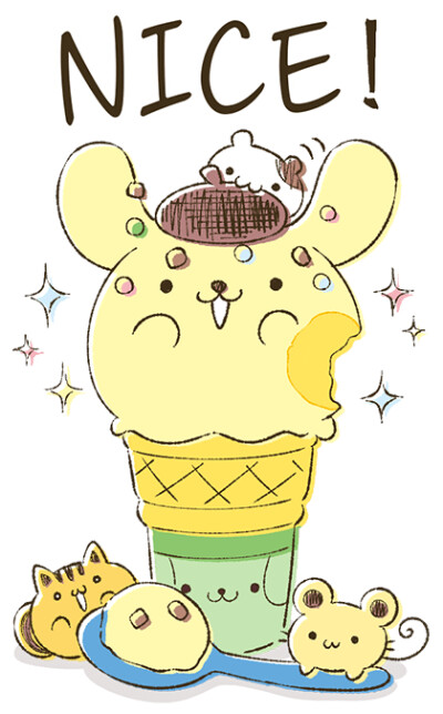 LINE：Pompompurin Big Stickers ​​​