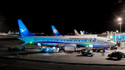 夜摄——厦门航空波音737MAX8