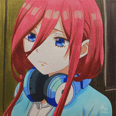 【五等分的新娘】中野三玖︱手绘，视频在：快手，抖音，B站，小红书等：画查亚琳儿