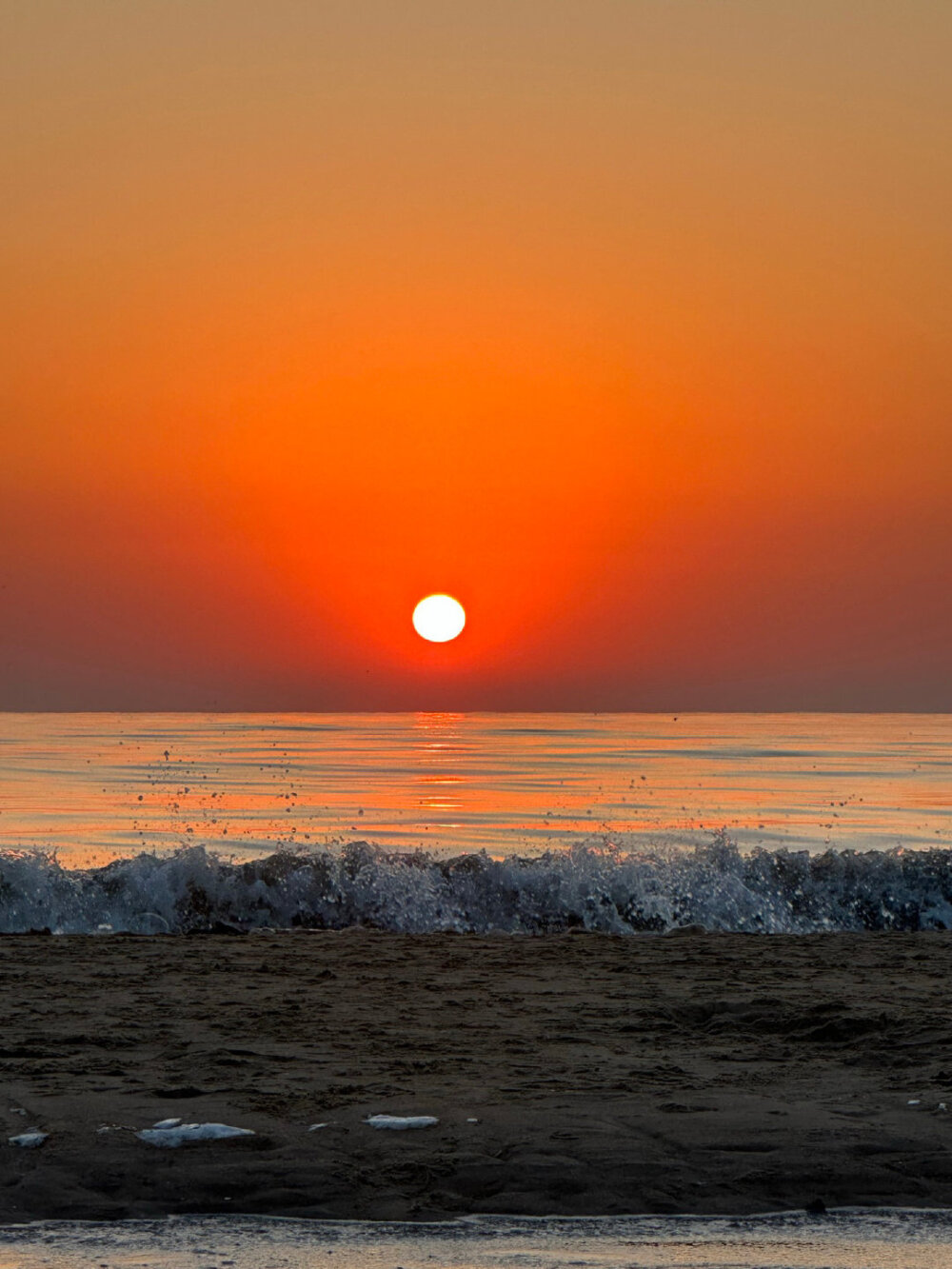 落日 海边 背景图