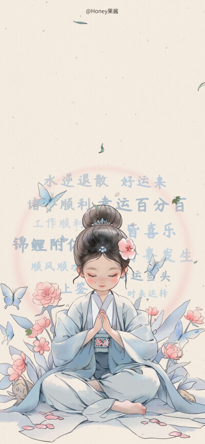 “好运祈福，幸运女孩”