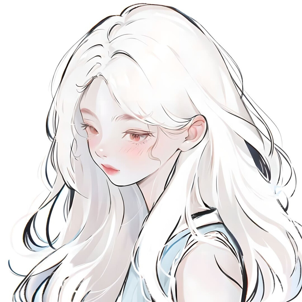 甜妹白发动漫女头
