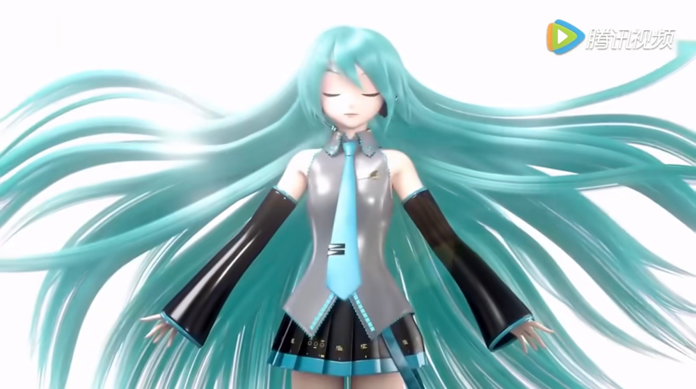 初音未来的飘逸长髮