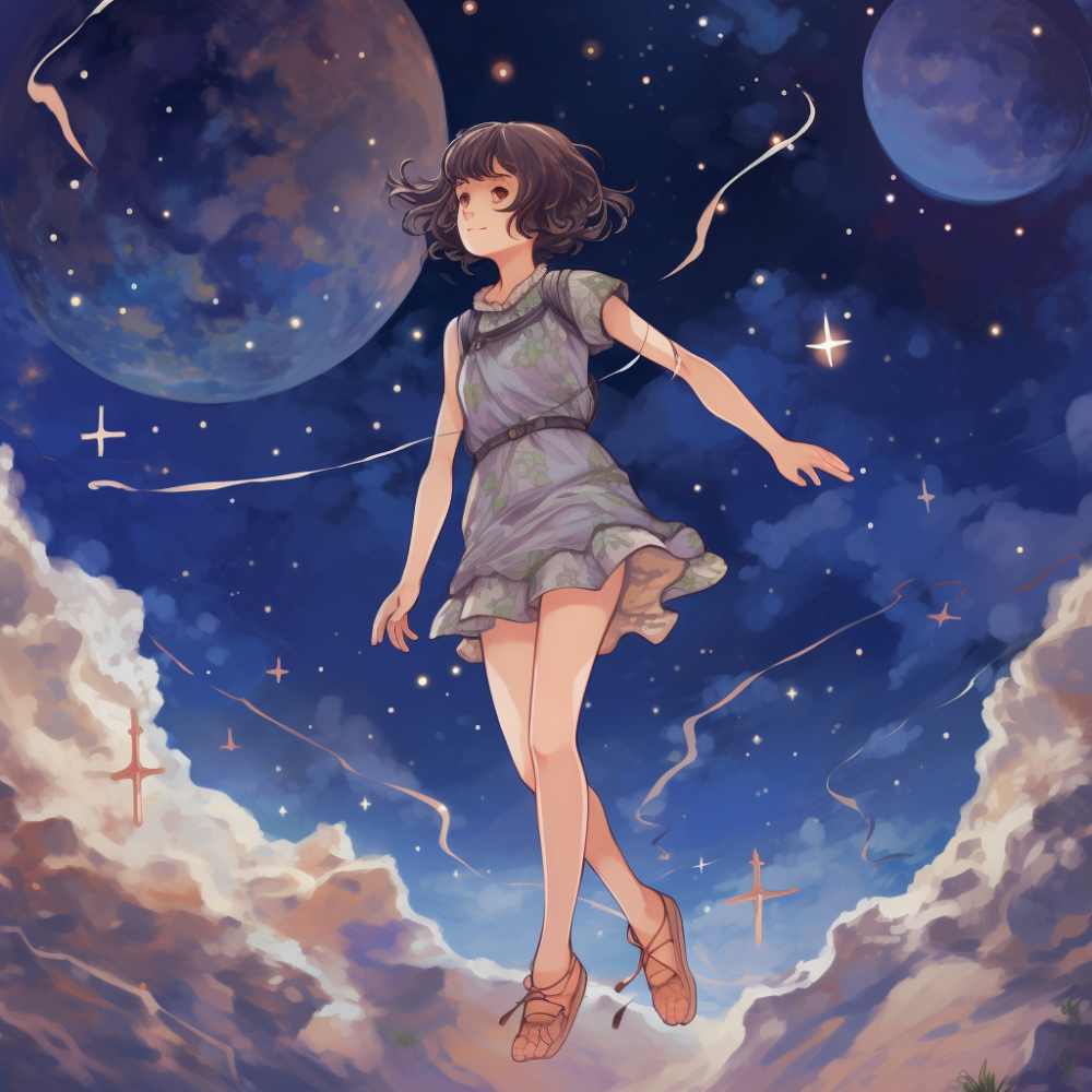 漂浮在宇宙的少女