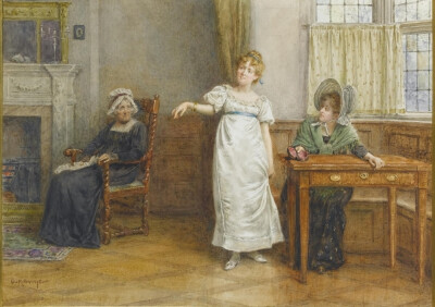 英国艺术家 乔治·古德温（George Goodwin Kilburne）绘画作品欣赏。
