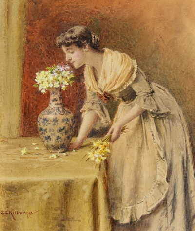 英国艺术家 乔治·古德温（George Goodwin Kilburne）绘画作品欣赏。
