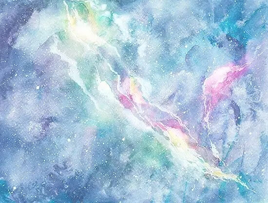 梦幻水彩背景图
