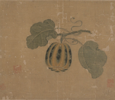 佚名《瓜果图》，元，藏于大都会艺术博物馆