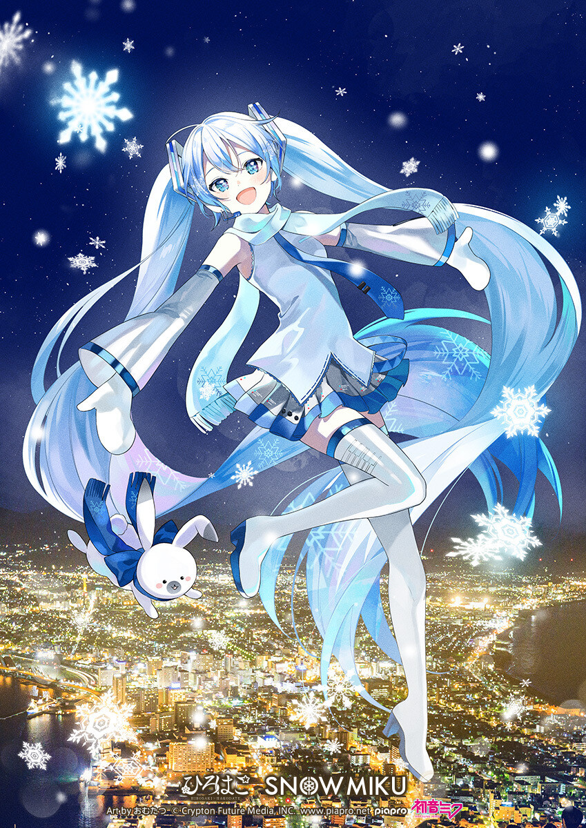 雪初音 × 弘前·函馆 2023冬季观光活动
插图：木屋町、七原しえ、姐川、おむたつ、まおう、ゆにぃ