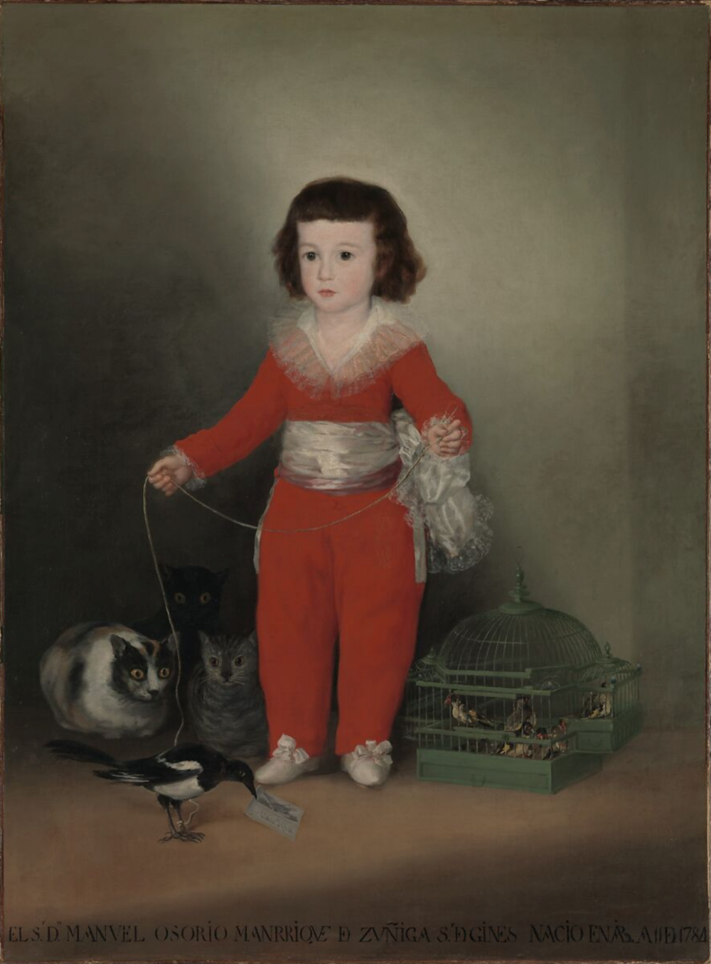 戈雅《Manuel Osorio Manrique de Zuñiga》，布面油画，127×101.6cm，1787-1788年，曾由杜维恩及巴什经手，藏于大都会艺术博物馆