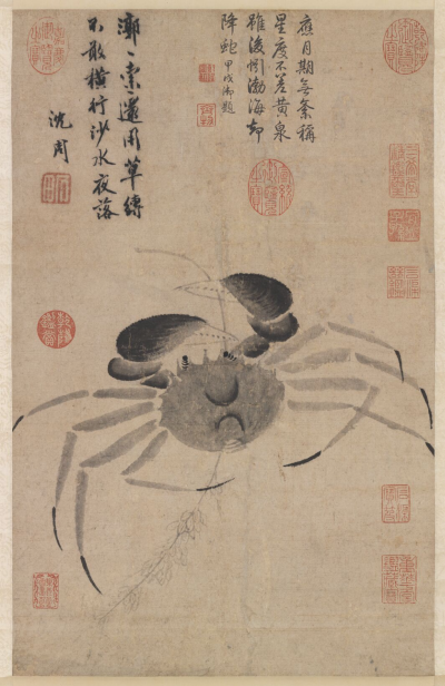 沈周《郭索图》，纸本水墨，49.4×31cm，明，藏于北京故宫博物院