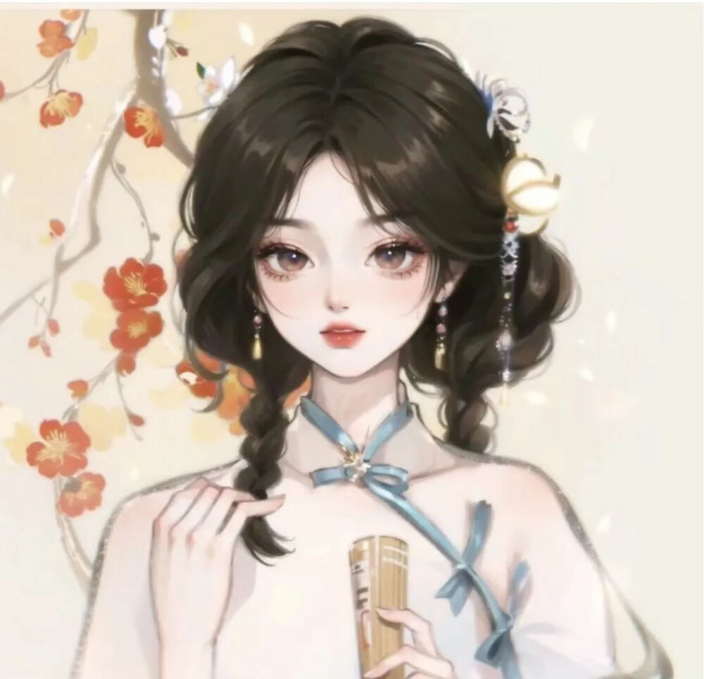 水墨国风手绘头像