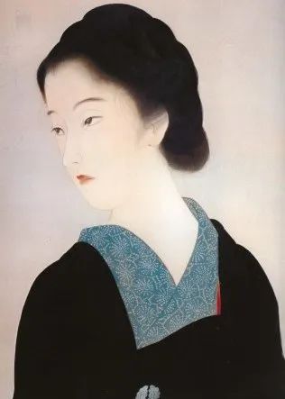 镝木清方（1878-1972年）早年师从浮世绘师水野年方（歌川国芳的徒孙），画风清雅，情调丰富，是日本近代美人画的杰出代表之一 / 鏑木清方《築地明石町》1927年(昭和2) 東京国立近代美術館