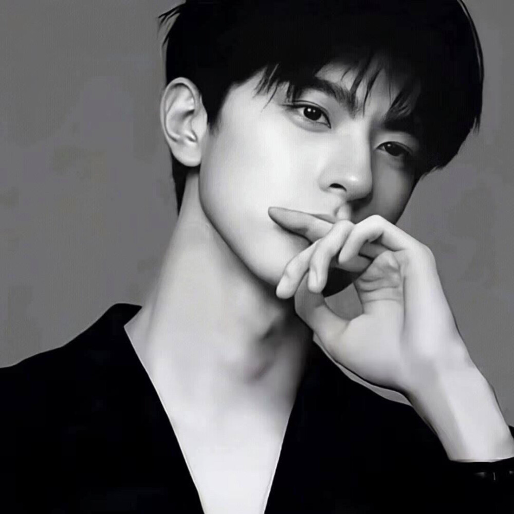 黑白男头像