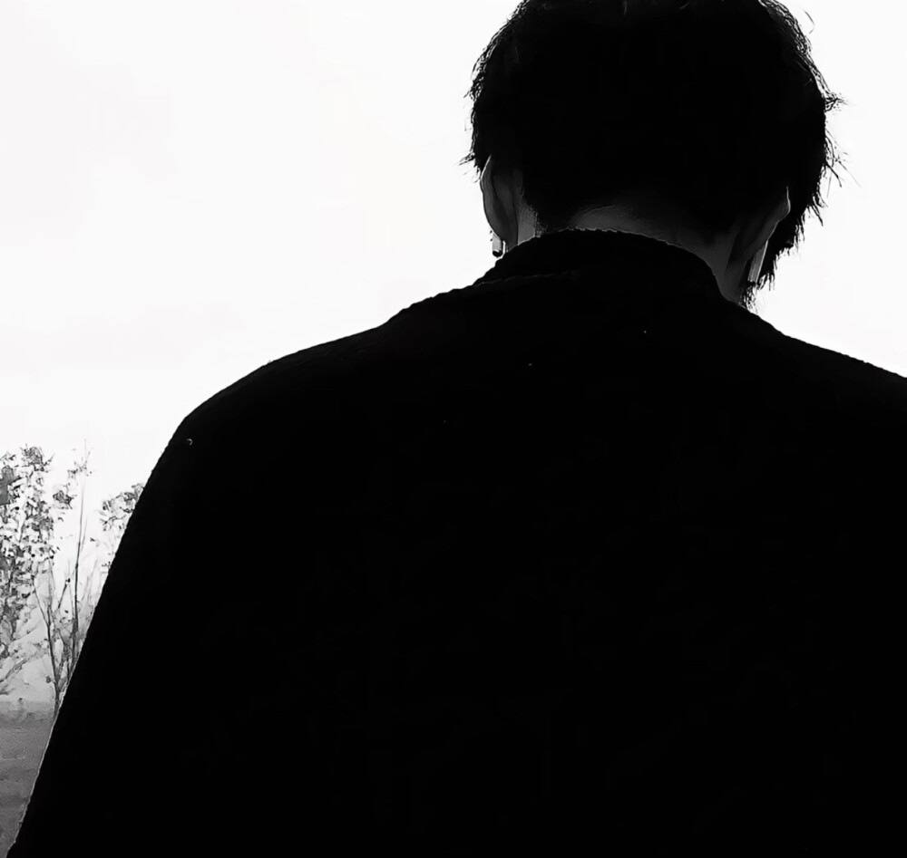 男生头像背影
