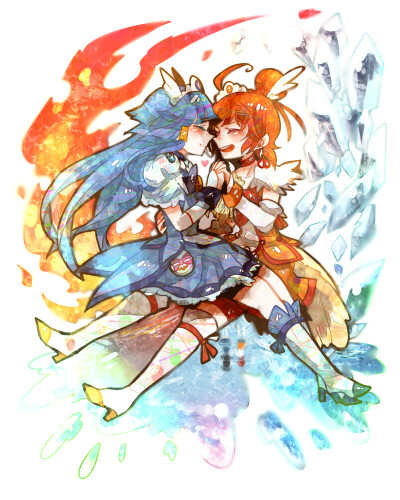 「Smile光之美少女！」
青木丽华／青木丽佳／青木怜香／Cure Beauty（美丽天使）
日野茜／Cure Sunny（晴天使）