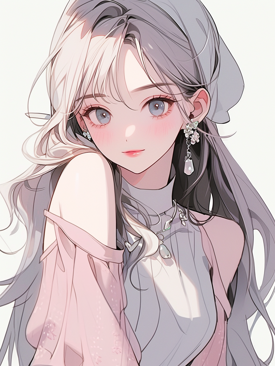 简笔画快乐美少女