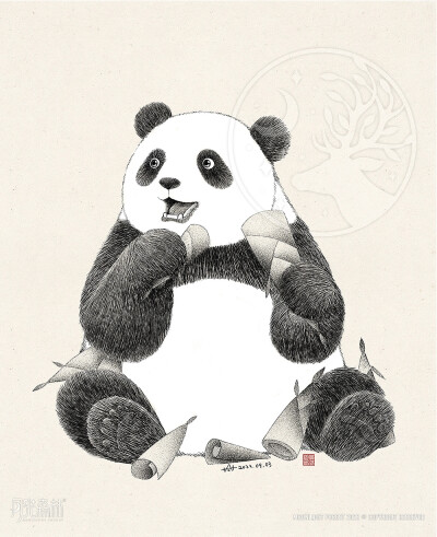  偶得一组憨态可掬的大猫插画，相信大家都认识吧 作者:春和绘 