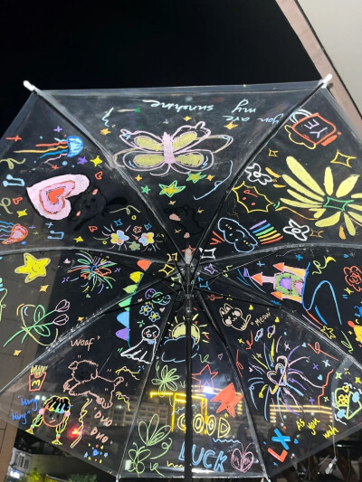 手绘雨伞