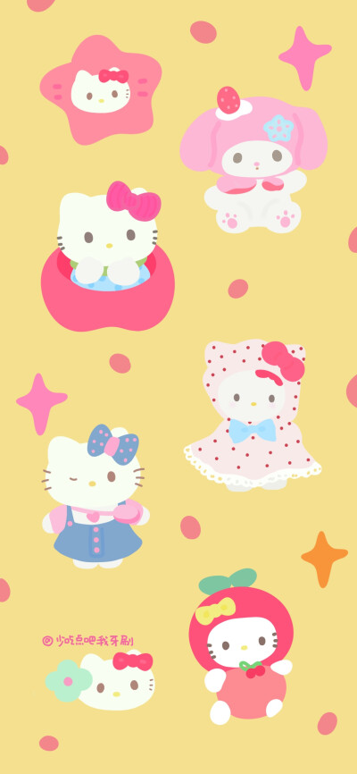 HelloKitty壁纸缤纷彩虹糖色彩