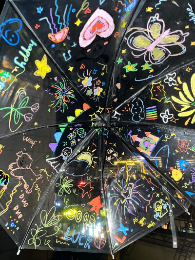 手绘雨伞