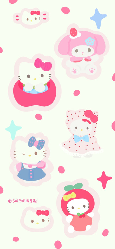 HelloKitty壁纸缤纷彩虹糖色彩