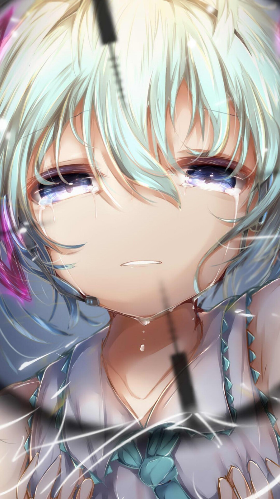 哭泣的少女二次元动漫壁纸