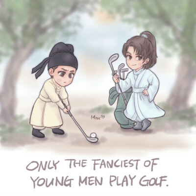 ONLY THE FANCIEST OF YOUNG MEN PLAY GOLF. ​​​cr:logo