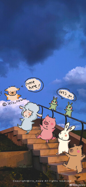 天气晴朗，可可爱爱壁纸