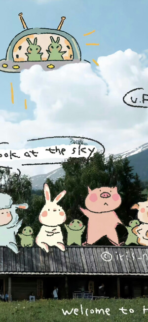 天气晴朗，可可爱爱壁纸