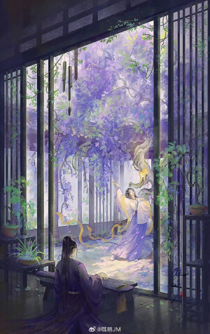 一执一念一浮生，一悲一喜一枉然。❤️
古风场景插画，《聊斋》系列
（画师@既明JM ）
#古风插画# ​