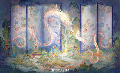 一执一念一浮生，一悲一喜一枉然。❤️
古风场景插画，《聊斋》系列
（画师@既明JM ）
#古风插画# ​