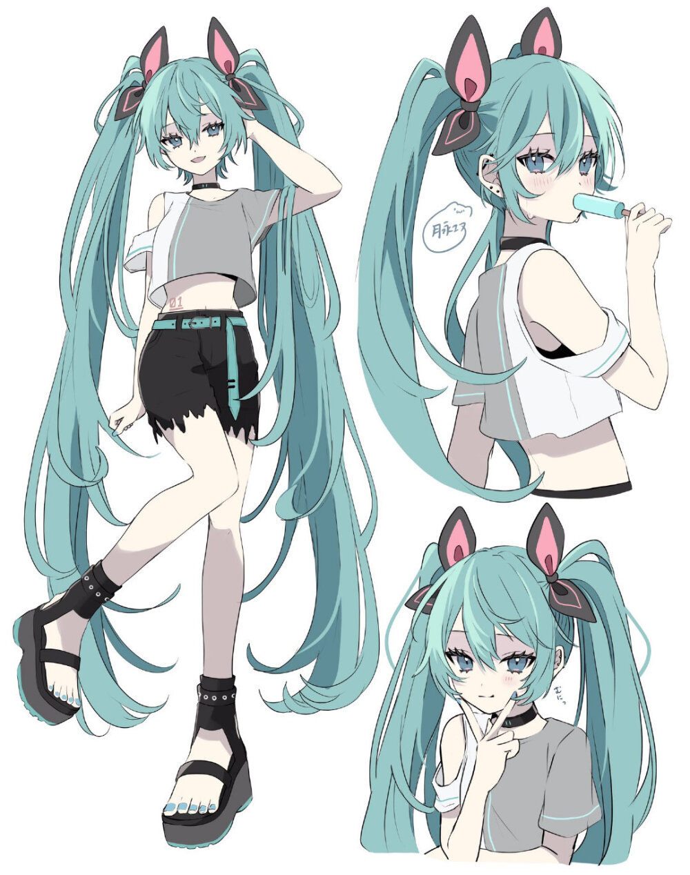 初音未来，镜音铃镜音铃，橘葱蕉