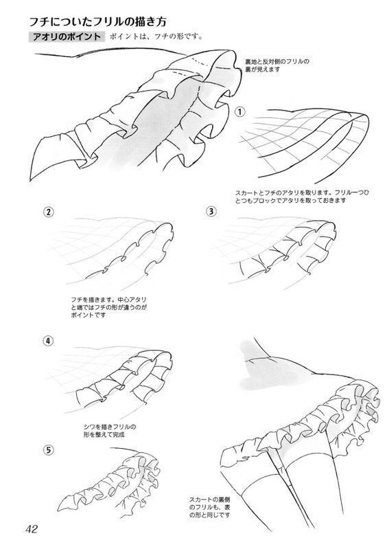 花边褶皱的画法