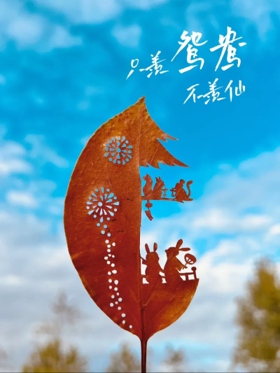 雕刻树叶