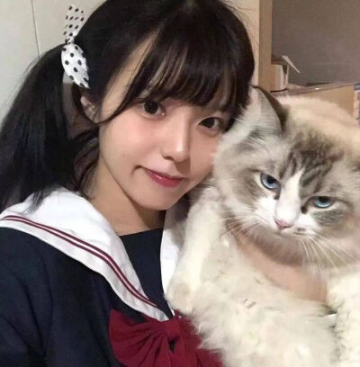 女头抱猫猫