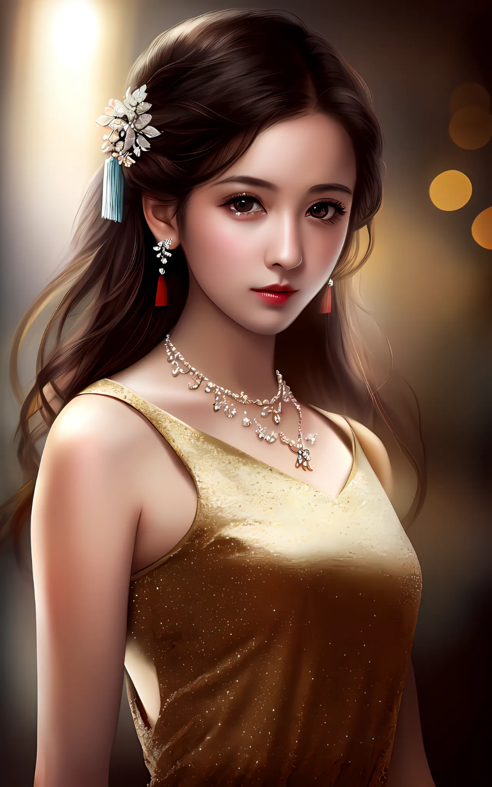 手绘美女