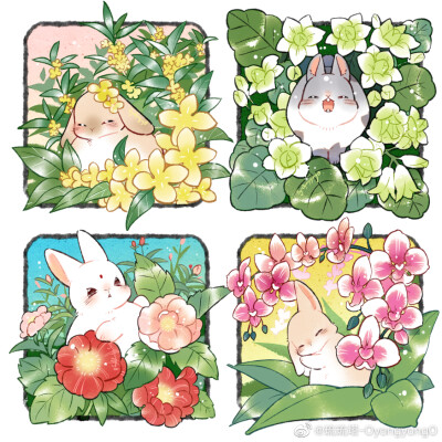 画师 wb 琉琉塔-OyongyongO 兔兔与十二花季 