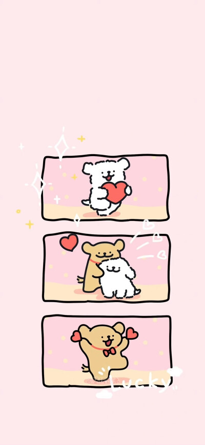 线条小狗壁纸～