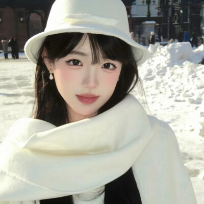 ins风雪景女头